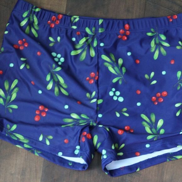 Summer Mae Bikini Beach lifestyle swim dress w boy shorts large navy floral - Picture 4 of 12